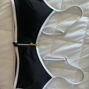 Victoria's Secret Black and White Bikini Top